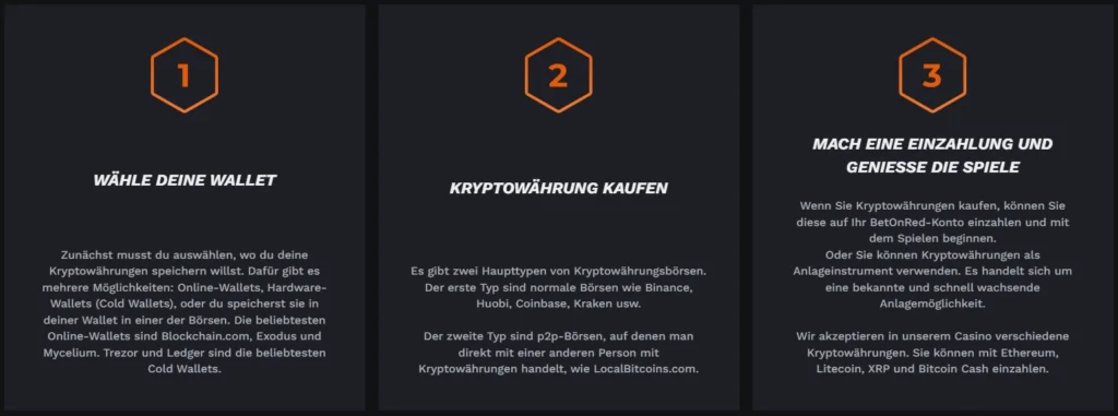 Krypto-Zahlungsmethoden bei Betonred Casino für Schweizer Nutzer